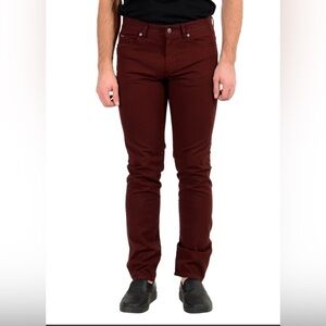 Hugo Boss Men's Jeans 30x36 Burgundy "Delaware3-1-20" Slim Fit Burgundy Stretch